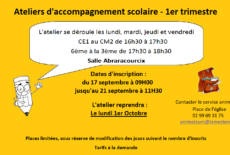 Ateliers d’accompagnement scolaire