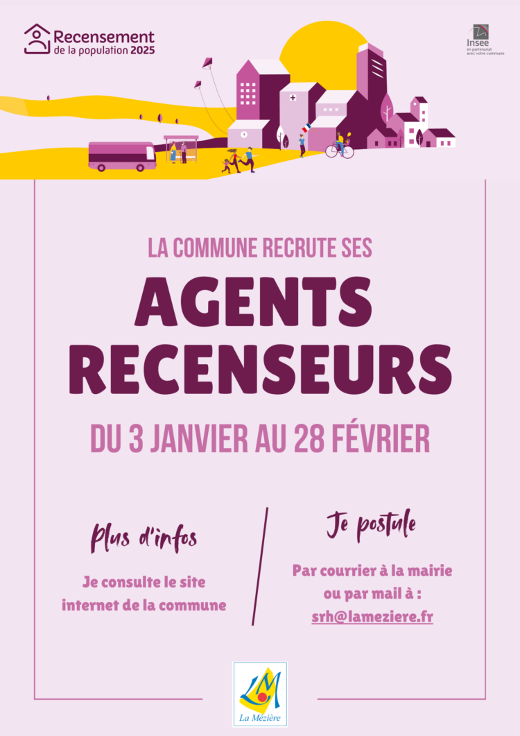 Recrutement des agents recenseurs